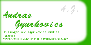andras gyurkovics business card
