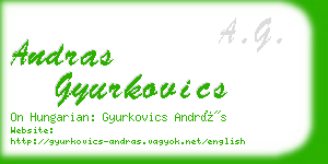 andras gyurkovics business card